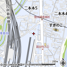 引越の日本通運株式会社　熊本支店ＪＲコンテナ課周辺の地図