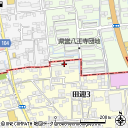 熊本県熊本市南区八王寺町周辺の地図