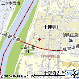 熊本県熊本市中央区十禅寺1丁目8-49周辺の地図
