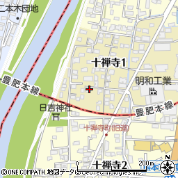 熊本県熊本市中央区十禅寺1丁目8-46周辺の地図