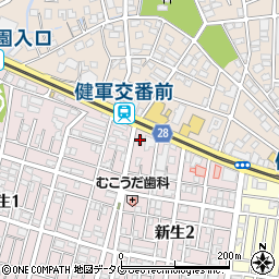 熊本東警察署健軍交番周辺の地図