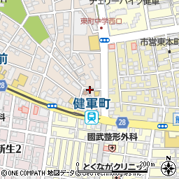 リパーク熊本健軍３丁目第２駐車場周辺の地図