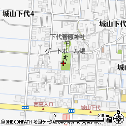 熊本県熊本市西区城山下代周辺の地図