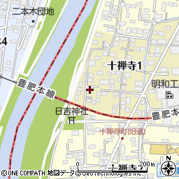 熊本県熊本市中央区十禅寺1丁目8-80周辺の地図