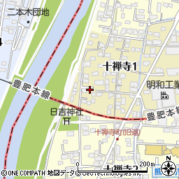 熊本県熊本市中央区十禅寺1丁目8-40周辺の地図