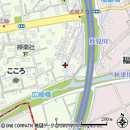 熊本県上益城郡益城町広崎356-5周辺の地図
