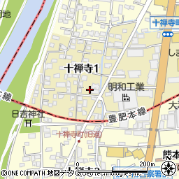 熊本県熊本市中央区十禅寺1丁目7-31周辺の地図