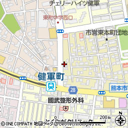 中村屋 健軍自衛隊通り店周辺の地図