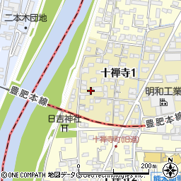 熊本県熊本市中央区十禅寺1丁目8-83周辺の地図