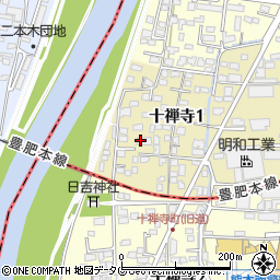 熊本県熊本市中央区十禅寺1丁目8-39周辺の地図