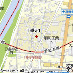 熊本県熊本市中央区十禅寺1丁目7-33周辺の地図