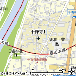 熊本県熊本市中央区十禅寺1丁目7-37周辺の地図