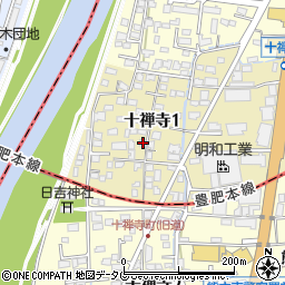 熊本県熊本市中央区十禅寺1丁目8-20周辺の地図