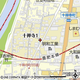 熊本県熊本市中央区十禅寺1丁目3-11周辺の地図