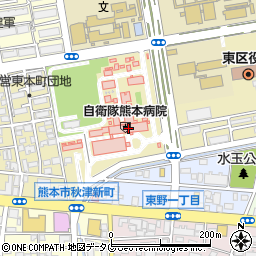 自衛隊熊本病院周辺の地図