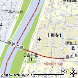 熊本県熊本市中央区十禅寺1丁目8-87周辺の地図