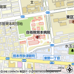 防衛省陸上自衛隊自衛隊熊本病院会計課周辺の地図