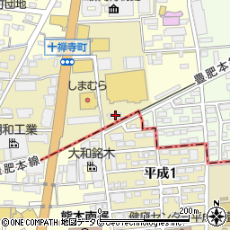 熊本県熊本市中央区十禅寺4丁目1-50周辺の地図