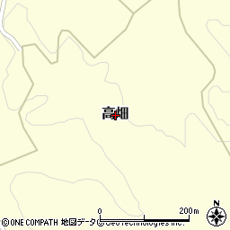 熊本県山都町（上益城郡）高畑周辺の地図