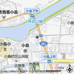 熊本県熊本市西区小島周辺の地図
