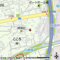 熊本県上益城郡益城町広崎550周辺の地図