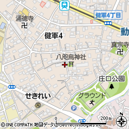 熊本県熊本市東区健軍4丁目周辺の地図