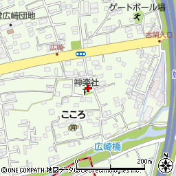 熊本県上益城郡益城町広崎621周辺の地図