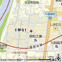 熊本県熊本市中央区十禅寺1丁目3周辺の地図