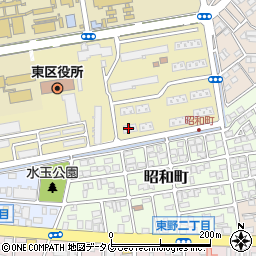 熊本県熊本市東区東本町21-4周辺の地図