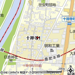 熊本県熊本市中央区十禅寺1丁目7周辺の地図