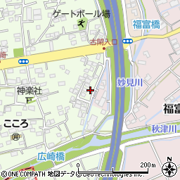 熊本県上益城郡益城町広崎370-9周辺の地図
