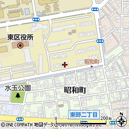 熊本県熊本市東区東本町21-5周辺の地図