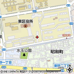 熊本県熊本市東区東本町20周辺の地図