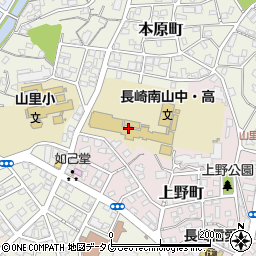 長崎南山中学校周辺の地図
