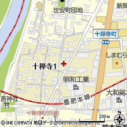 熊本県熊本市中央区十禅寺1丁目3-7周辺の地図