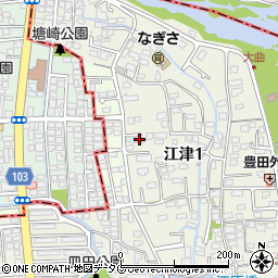 江津パークハイム周辺の地図