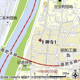熊本県熊本市中央区十禅寺1丁目8-103周辺の地図