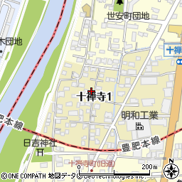 熊本県熊本市中央区十禅寺1丁目8-9周辺の地図