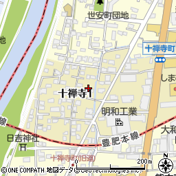 熊本県熊本市中央区十禅寺1丁目周辺の地図