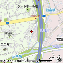 熊本県上益城郡益城町広崎370周辺の地図