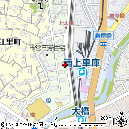 ファミリーマート長崎上大橋店周辺の地図