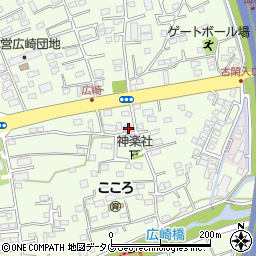 熊本県上益城郡益城町広崎624周辺の地図
