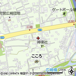 熊本県上益城郡益城町広崎628周辺の地図