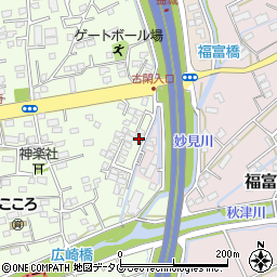 熊本県上益城郡益城町広崎370-5周辺の地図