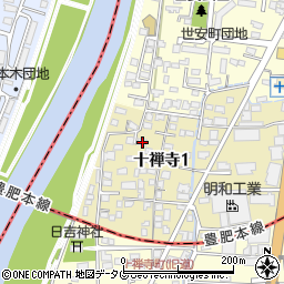 熊本県熊本市中央区十禅寺1丁目8-107周辺の地図