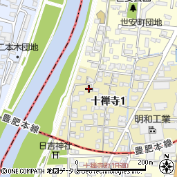 熊本県熊本市中央区十禅寺1丁目8-100周辺の地図