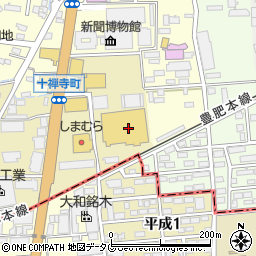 熊本県熊本市中央区十禅寺4丁目1-55周辺の地図