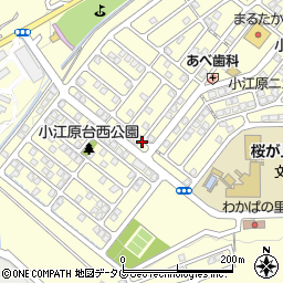 小江原ニュータウン周辺の地図