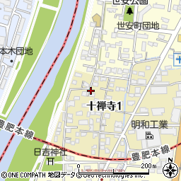 熊本県熊本市中央区十禅寺1丁目8-109周辺の地図
