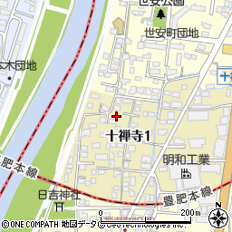 熊本県熊本市中央区十禅寺1丁目8-110周辺の地図